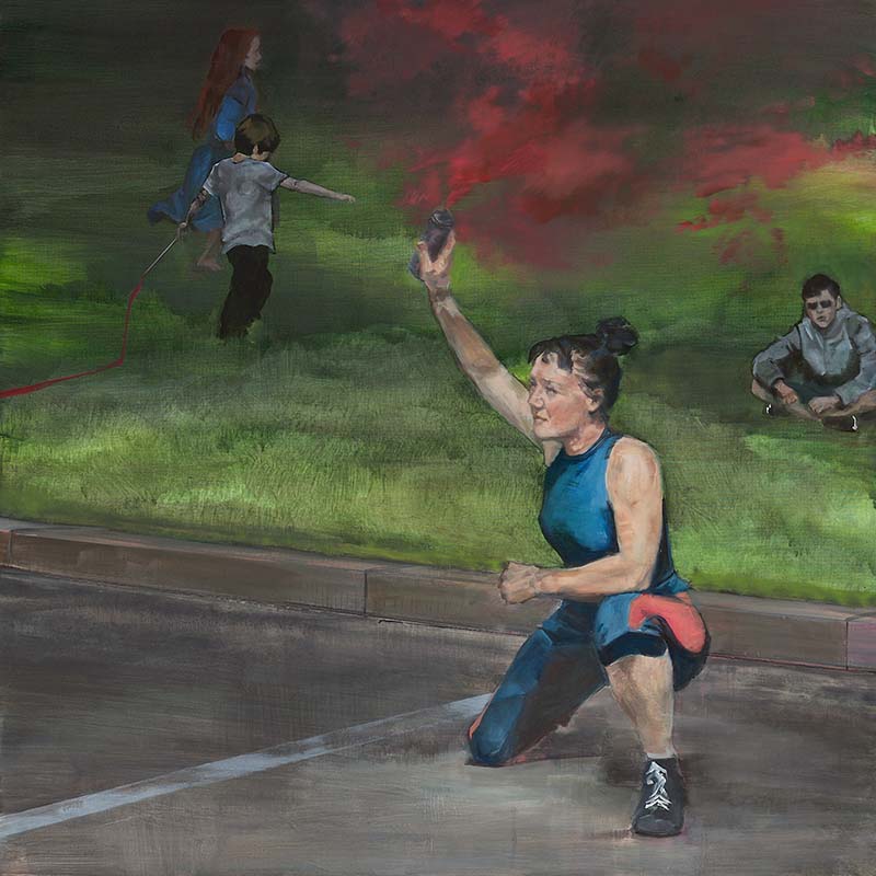 Emma Stroude, 'Messenger', Oil On Canvas, 100cm X 100cm, 2020.