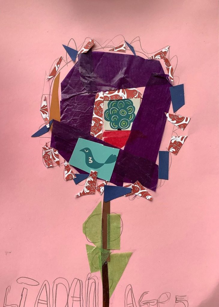 Cubist Collage, Líadan, Age 5.