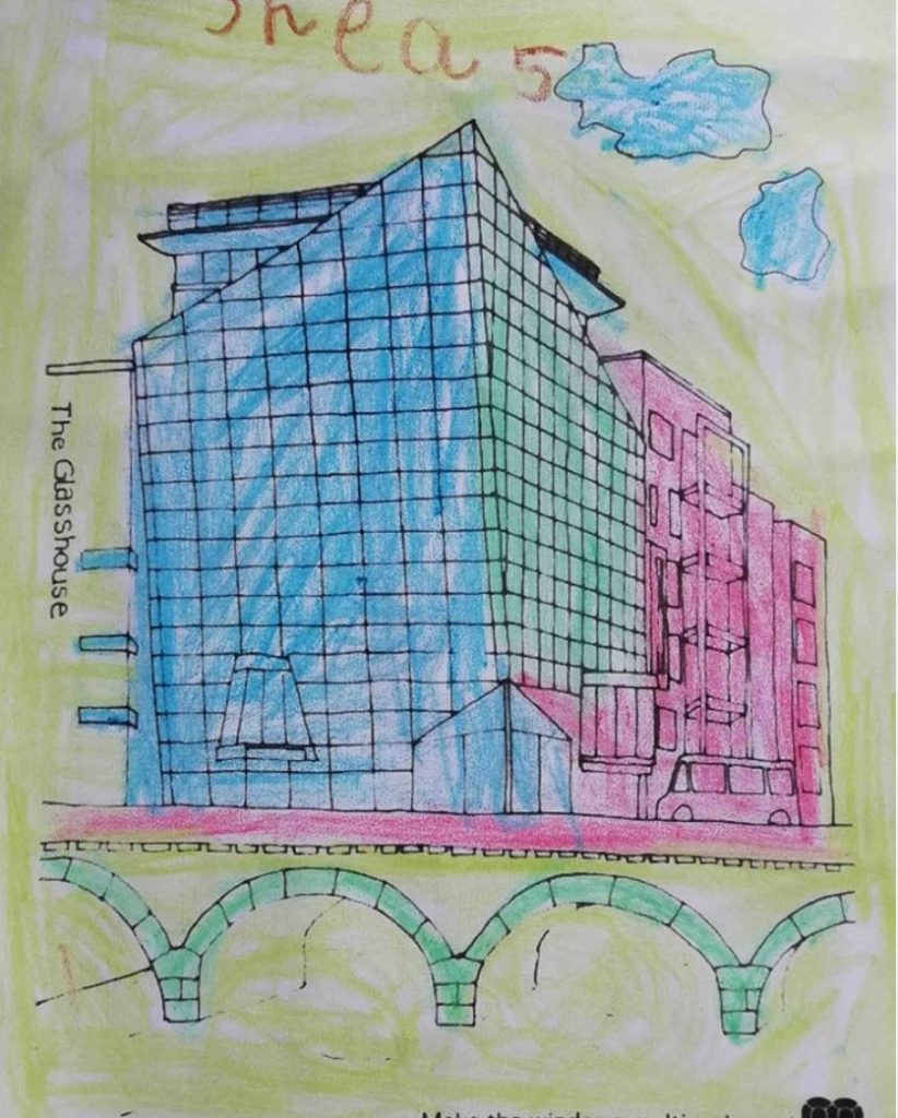 Colour The Glasshouse, Shea, Age 5 and a half.