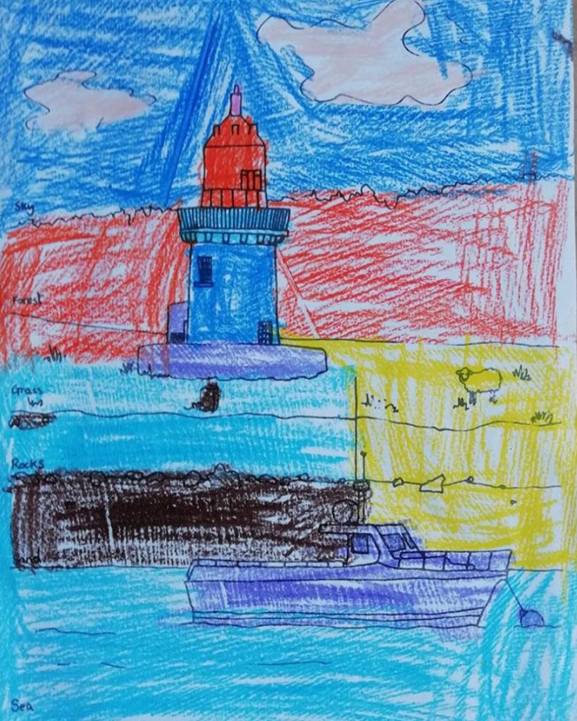 Colour The Lighthouse, Shea, Age 5 and a half.