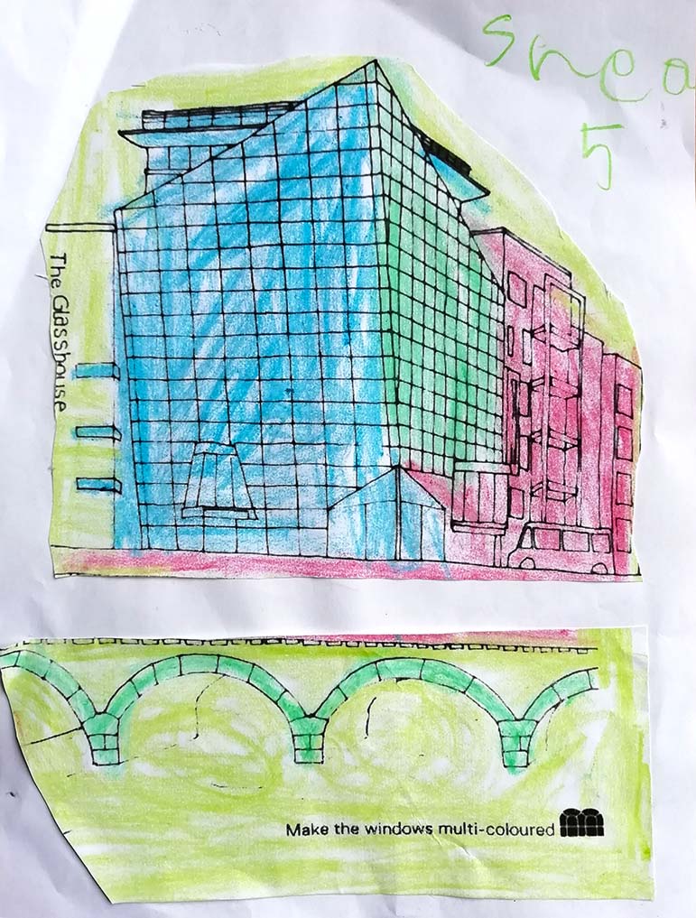 Colour The Glasshouse, Shea, Age 5 and a half.