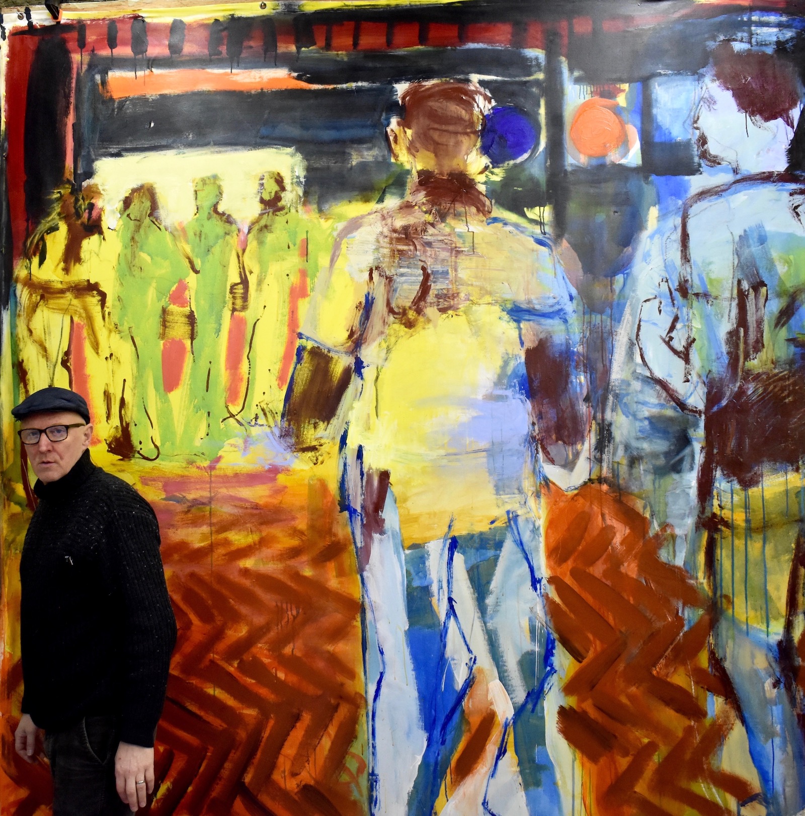 Andy Parsons With Nightclub Painting